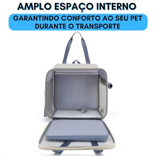 Mochila Bolsa De Transporte Para Pet Cães Gatos Cachorros Reforçada Passeio Viagem Carro Cabine Aviã