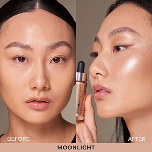 Cover Fx Custom Enhancer Drops Liquid Highlighter, Versatile Illuminator, Blend With Foundation And Makeup, Moonlight, 0.5 Fl Oz #TOP2