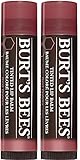 Burt's Bees Lip Balm Stocking Stuffer, Tinted Moisturizing Lip Care Holiday Gift for Women, 100% Natural, with Shea Butter, Red Dahlia (2 Pack)