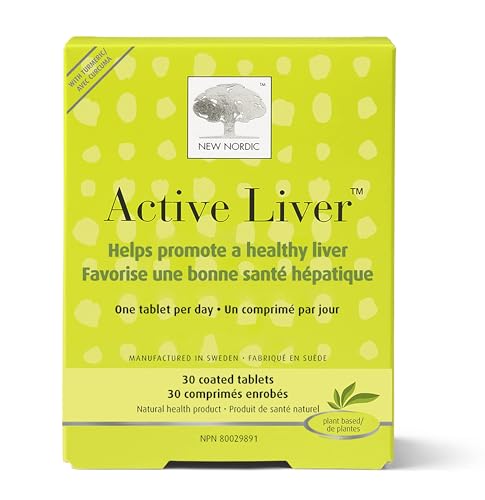 NEW NORDIC Active Liver 30-Day Supply, Daily Liver Supplement, Milk Thistle, Artichoke & Turmeric, 30 Tablets (Pack of 1)