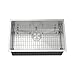 Zuhne Modena 28 Inch Undermount Single Bowl 16 Gauge Handmade Stainless Steel Kitchen Sink