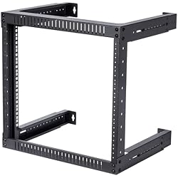 TECHTOO Wall Mount Rack 9U Adjustable Depth Open Frame 19Inch Server Equipment Rack Heavy Duty Patch Panel Bracket Network Equipment Rack (Adjustable 9U)