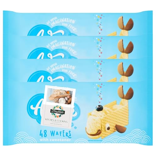 Ice Cream Wafer Bundle with Askeys 48 Ice Cream Wafers 150g 4 Pack + Brightdale Kitchen Card