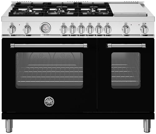 Bertazzoni MAS486GDFMV Master 48 Inch Wide 7.1 Cu. Ft. Free Standing Dual Fuel Range - Nero