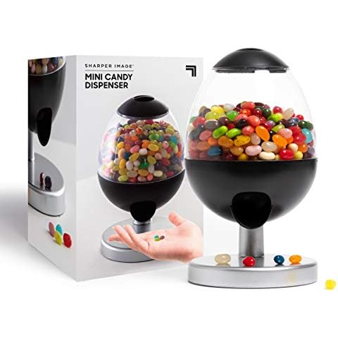Sharper Image Mini 9" Automatic Candy Dispenser, Touch-Activated Desktop Vending Machine, Compact Size for Shelf Work Desk Home Countertop, Fits Small Snacks Gumballs Jellybeans Nuts Trail Mix Cereal Cover