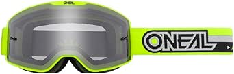 ONeal | Gafas de Motocross | MX MTB DH FR Downhill Freeride | Correa ajustable, comodidad óptima, ventilación perfecta | Gafas B-20 | Mujeres | Amarillo Neón Negro Gris claro | Talla �anica