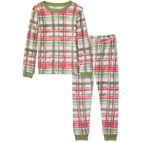 Image of Burt's Bees Baby Boys' 2-Piece Long Sleeve Tee and Pants Organic Cotton Pajama Set