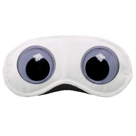 Humorous Sleeping Mask Sleep Funny Wiggly Eye Print NOT Real Wiggly Eyes
