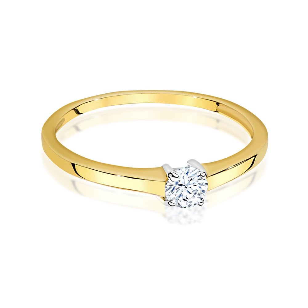 MARKO Damen Ring aus 333 Echtgold (8K) mit Zirkonia – in verschiedenen Farben erhältlich | Eleganter Verlobungsring & Geschenk | Vorsteckring Schmuck Gold