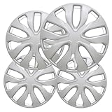 17 inch Hubcaps Best for 2014-2018 Nissan Rogue - (Set of 4) Wheel Covers 17in Hub Caps Silver Rim Cover - Car Accessories for 17 inch Wheels - Snap On Hubcap, Auto Tire Replacement Exterior Cap)