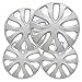 17 inch Hubcaps Best for 2014-2018 Nissan Rogue - (Set of 4) Wheel Covers 17in Hub Caps Silver Rim Cover - Car Accessories for 17 inch Wheels - Snap On Hubcap, Auto Tire Replacement Exterior Cap)
