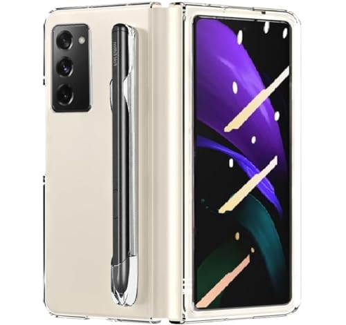 Compatibile con Samsung Galaxy Z Fold 2-5G Cellulare CoverTrasparente Custodia S Pen Slot Ultra Sottile Matte Bumper Antiurto Protezione Case+3D Vetro Temperato per Z Fold 2-2020 tpu