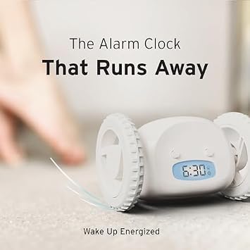 CLOCKY Alarm Clock on Wheels Loud Rolling Alarm Clock for Heavy Sleepers