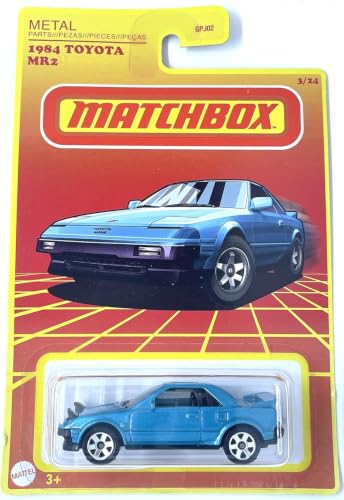 Image of Matchbox 1:64 Scale 1985 Toyota MR2 Metal Parts for 3 Years & Above 3 /24 (Blue)