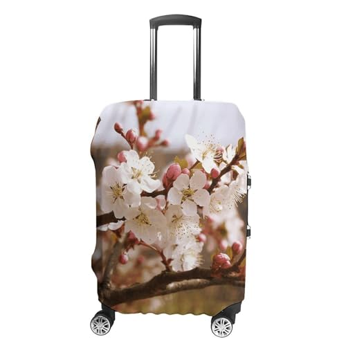 Plum Tree Blossom Luggage Cover, Elastic Luggage Protector Fits 19-32in Suitcases, Washable & Anti-Scratch Suitcase Cover for Men Women S