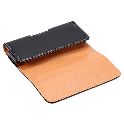 Housse horizontale Huawei Y6p 2020 en simili-cuir lisse noir haute résistance - 5