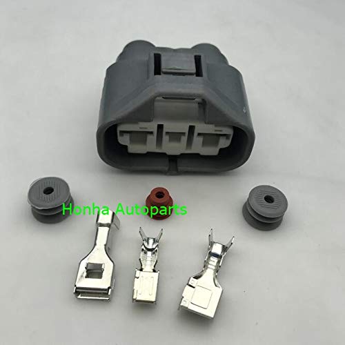 Davitu Cables, Adapters & Sockets - 2/5/10/20pcs 3 pin Inline-Hybrid auto waterproof electric cable plug connector 6189-0588with wire or without wire - (Color Name: 5pcs with wire)