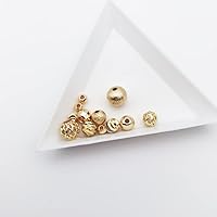 Vista 5 de INSPIRELLE 120 cuentas espaciadoras chapadas en oro de larga duración redondas y ovaladas para hacer joyas, pulseras, collares