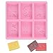 SJ 3D Bee Silicone Molds, Honeycomb Molds for Soaps, Rectangle Cake Baking Mold, Resin Mold Beehive Candle Mold for Homemade Craft (square, pink)