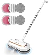 Amazon｜AlfaBot 電動モップ 水噴射 自動 LED搭載 コードレス回転