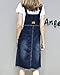 LaoZanA Vestido Peto Vaquero Mujer Denim Dungaree Vestidos Talla Grande 5XL