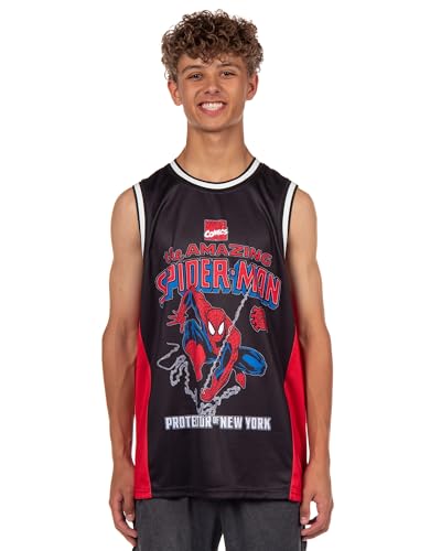 Marvel Spider-Man Basketball Jersey Men's Protector of New York Athletic Gym Tank Top