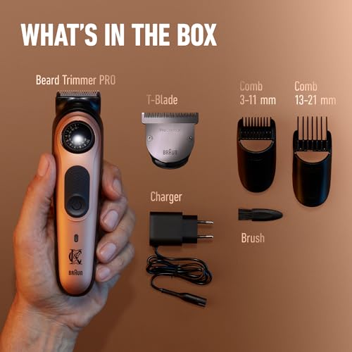 King C. Gillette Beard Trimmer PRO with 40 beard length settings in precise 0.5mm steps, cordless design & 1 trimmer, 1 brush, 2 combs, 1 charger and 1 T-blade - image 7