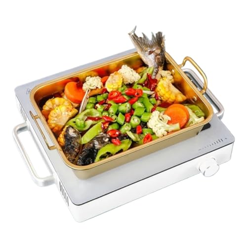 Bandeja de hornear de acero resistente, molde rectangular para asados de calidad 8