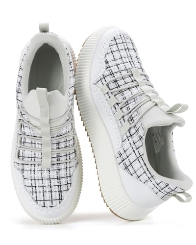 Kyedoo Women's Platform Chunky Sneakers Comfortable Casual Fashion Lace-up City Travel Walking Shoes2