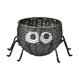 EWMKEODCA Candy Bowl,Halloween Spider Woven Decor Basket for Candies,Chocolates,Black