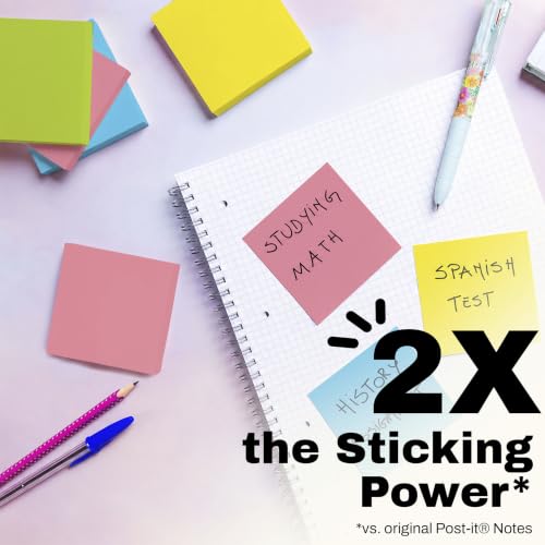 Post-it Super Sticky Notes, 4 x 4 in., Neon Fizz, 6 Lined Pads - image 5