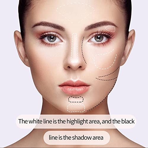 3Pcs Dual-Ended Highlight Contour Stick, Cream Highlight & Shaping Bronzer Stick, Contouring Makeup Pencil Long Lasting Face Brighten Stick Kit #TOP4