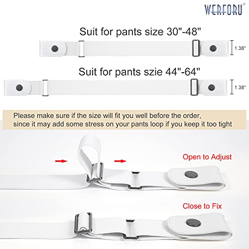 Image of WERFORU No Buckle Show Belt for Men Buckle Free Stretch Belt for Jeans Pants 1.38 Inches Wide Father's Day Gift