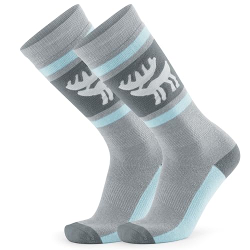 Calcetines de esquí unisex de lana térmica, par de calcetines gruesos 37-48