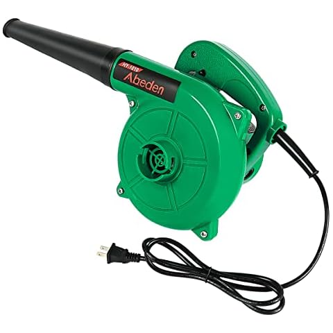 Corded Electric Leaf Blower,2 in 1 Small Handheld Lightweight Sweeper/Vacuum,110V 400W Portbale Blower for Leaf/Snow/Dust Blowing (Green) Cover