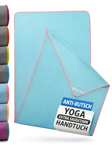 NirvanaShape Yoga Handtuch rutschfest | Hot Yoga Towel mit Antirutsch-Noppen...