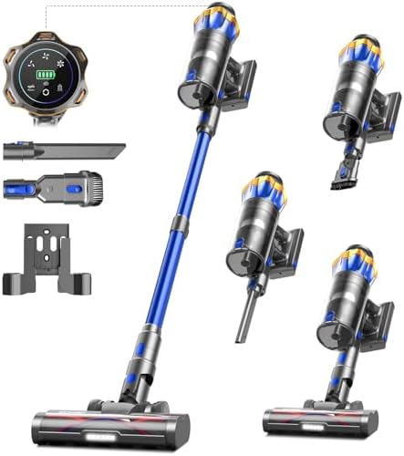 Cordless Vacuum Cleaner, Upgraded 650W 55KPA 70Mins Vacuum Cleane...