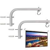Soporte de pantalla de proyección - Soportes en L para pantalla de proyección | Kit de techo de 10 pulgadas con montaje en pared | Material de montaje de pantalla de proyección ajustable | para cines