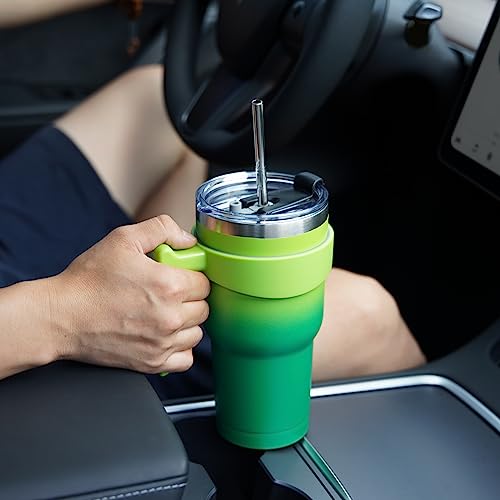Image of BJPKPK 20 oz Tumbler with Handle & Straw, Insulated Stainless Steel Mug