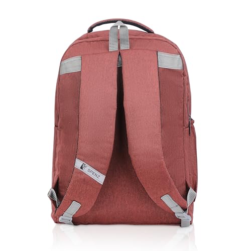 Image of SPENZ BAGS Laptop Backpack -Breathable Shoulder Straps, Mesh Side Pocket, Waterproof, Front Zipped Pocket, Padded Laptop Compartment, Backpacks