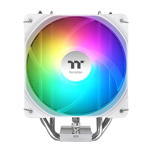 Image of Thermaltake UX500 ARGB White CPU Cooler; 5xO6mm Copper Heatpipes; 120mm PWM Fan; 700~1800 RPM; Intel /AMD Compatible; Single Tower; 260W TDP; White; CL-P145-AL12SW-A
