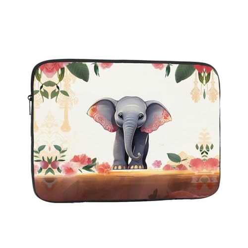 Funda para portátil de 15 pulgadas Kururi con diseño de elefante miniatura 1