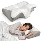SUPPORTO CERVICALE ERGONOMICO: cuscino cervicale ortopedico progettato per accompagnare il riposo con un sostegno mirato a collo, testa e spalle, aiutando a mantenere una postura più corretta e confortevole durante la notte.