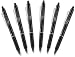 Pilot FriXion Clicker 0.7mm, Erasable Gel Pens, Fine Point, Black Ink, Pack Of 6