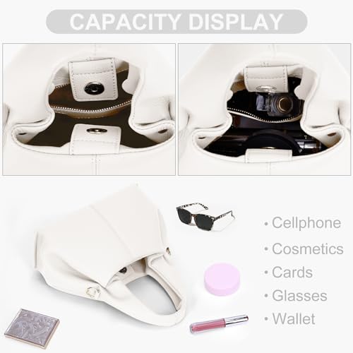 Image of Juoxeepy Crossbody Bag Purse Satchel Handbag for Women Shoulder Bag Chic Dumpling Cloud Bag Clutch Purse