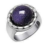 Round cut Garnet/Blue Sky Sandstone gemstone ring, well-cut and high quality. Pretty charming and attractive, both suit for men and women.