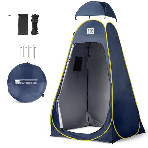 Pop Up Privacy Tent with Reinforced Frame, Portable Camping Shower Tent, Full Coverage Camping Toilet Changing Room for Outdoor Use - UV Protection image 8