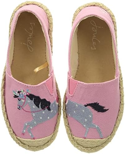 Joules Girls Espadrille Boat Shoe, Blue Horse, 1 Big Kid | Image 5
