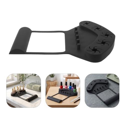 LABRIMP Antypoślizgowy Stojak Lakier Do Paznokci z Silikonowym Separatorem Palców i Podkładką pod Nadgarstek Organizer Do Salonu Manicure dla Precyzyjnego Malowania Paznokci
