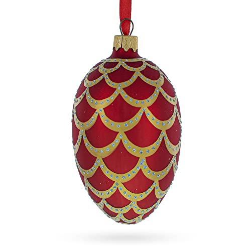 Œuf de Pâques impérial BestPysanky décoration sapin Noël rouge